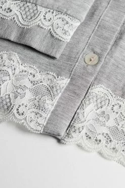 Button-Front Nightdress With Lace Detail 15 Button-Front Nightdress With Lace Detail -intimissimi shop PCN700 031 D1