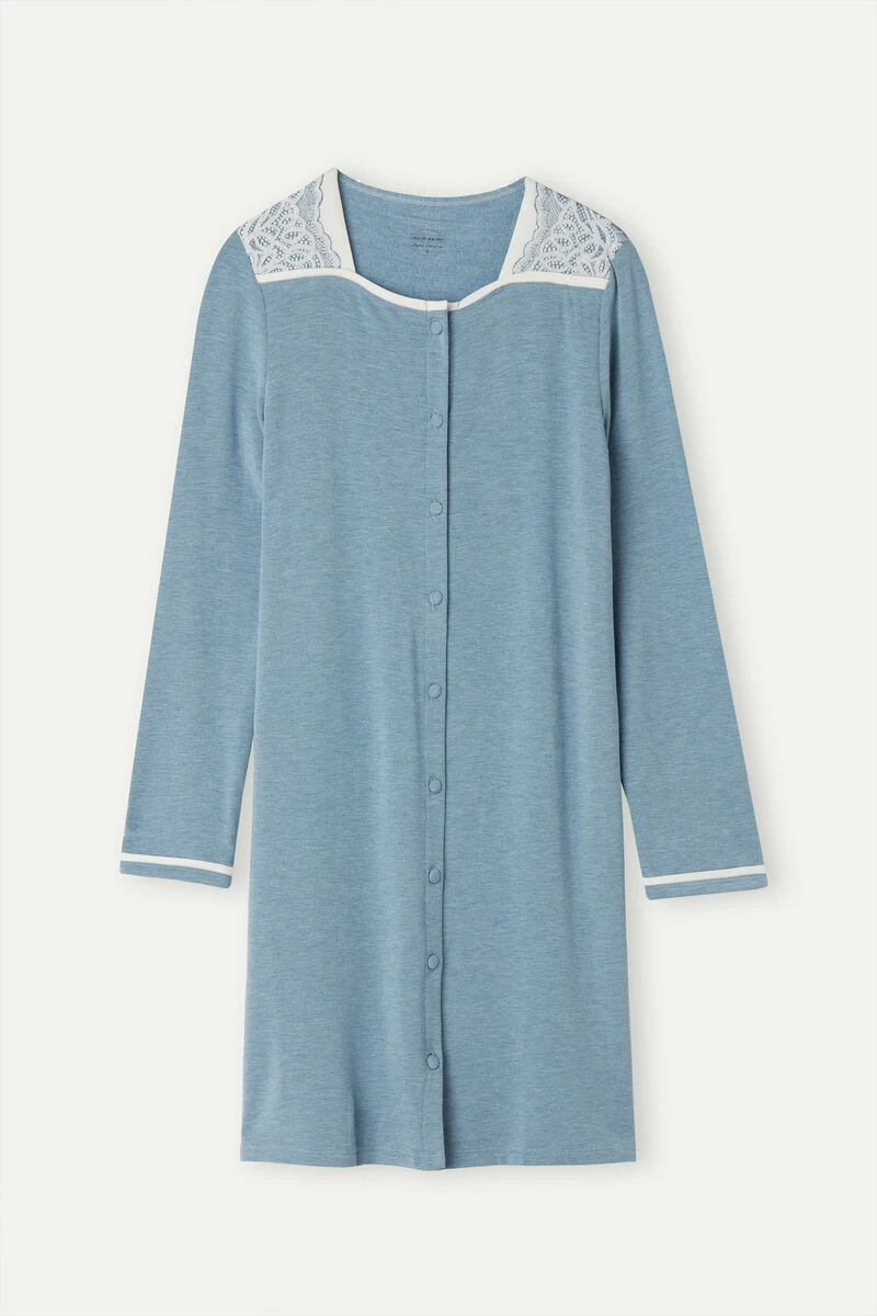 Romantic Bedroom Modal With Wool Button-Down Nightdress 7 Romantic Bedroom Modal With Wool Button-Down Nightdress - Image 5