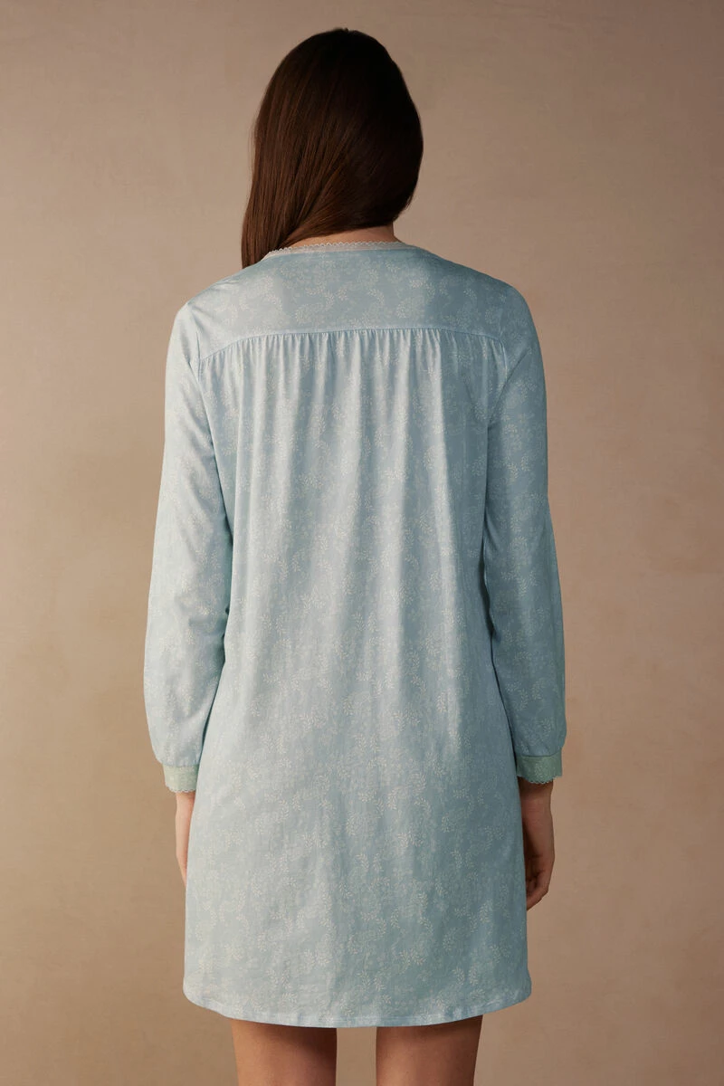 Romantic Cashmere Button-Up Nightdress 6 Romantic Cashmere Button-Up Nightdress - Image 4