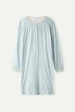 Romantic Cashmere Button-Up Nightdress 12 Romantic Cashmere Button-Up Nightdress -intimissimi shop PCN910226J F