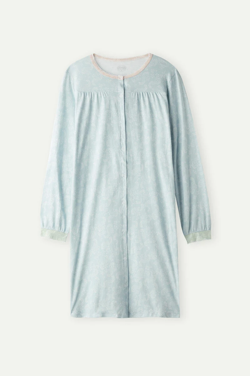 Romantic Cashmere Button-Up Nightdress 7 Romantic Cashmere Button-Up Nightdress - Image 5