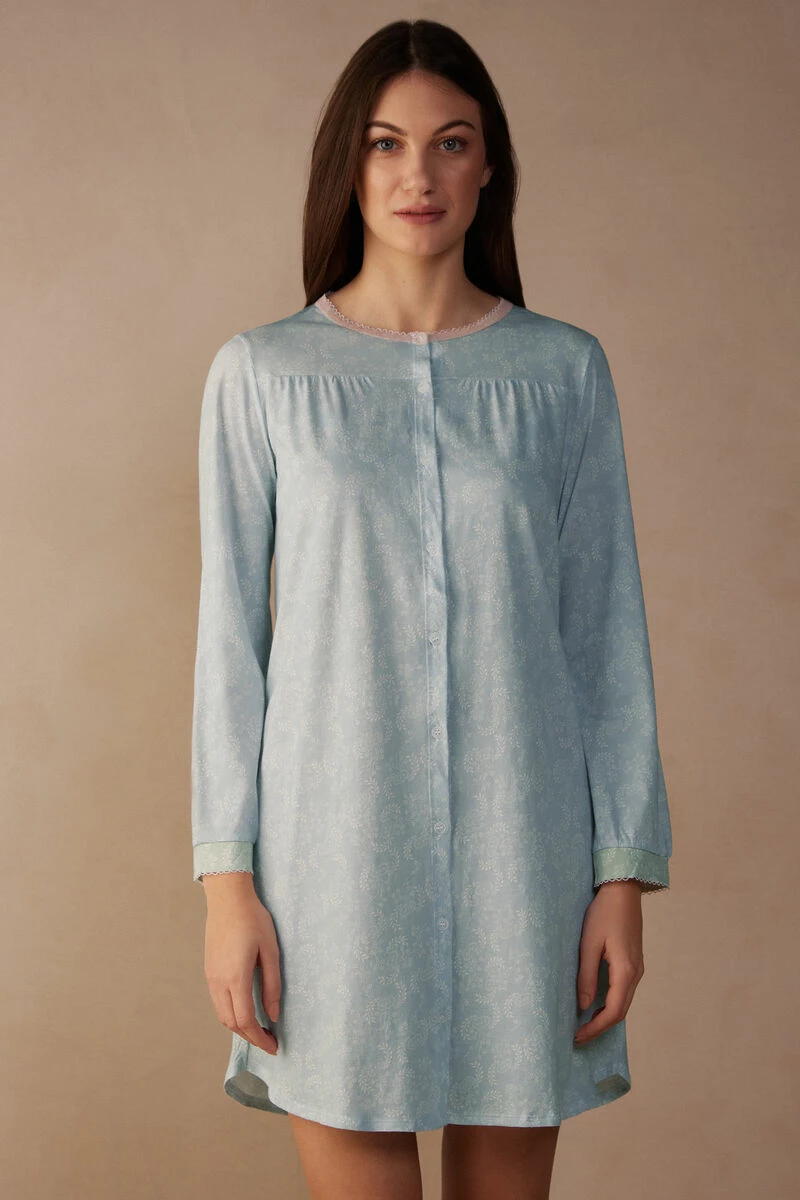 Romantic Cashmere Button-Up Nightdress 3 Romantic Cashmere Button-Up Nightdress
