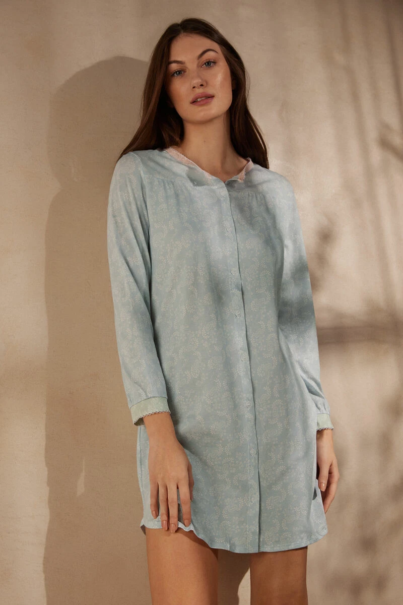 Romantic Cashmere Button-Up Nightdress 4 Romantic Cashmere Button-Up Nightdress - Image 2