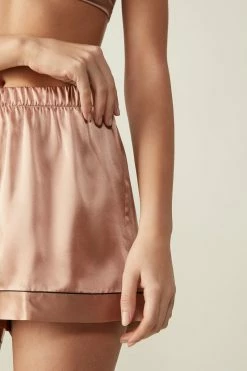 Silk Shorts With Contrasting Trim 12 Silk Shorts With Contrasting Trim -intimissimi shop PD1233A163I DT2W