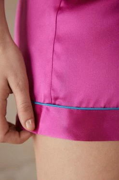 Silk Shorts With Contrasting Trim 12 Silk Shorts With Contrasting Trim -intimissimi shop PD1233A206J DT1W