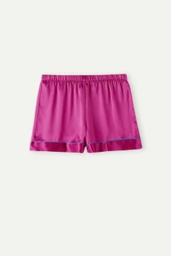 Silk Shorts With Contrasting Trim 14 Silk Shorts With Contrasting Trim -intimissimi shop PD1233A206J F