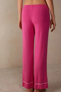 Pretty Flowers Full-Length Modal Trousers -intimissimi shop PD1294P213J BI