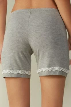 Modal Shorts With Lace Details 13 Modal Shorts With Lace Details -intimissimi shop PDC700031 BI