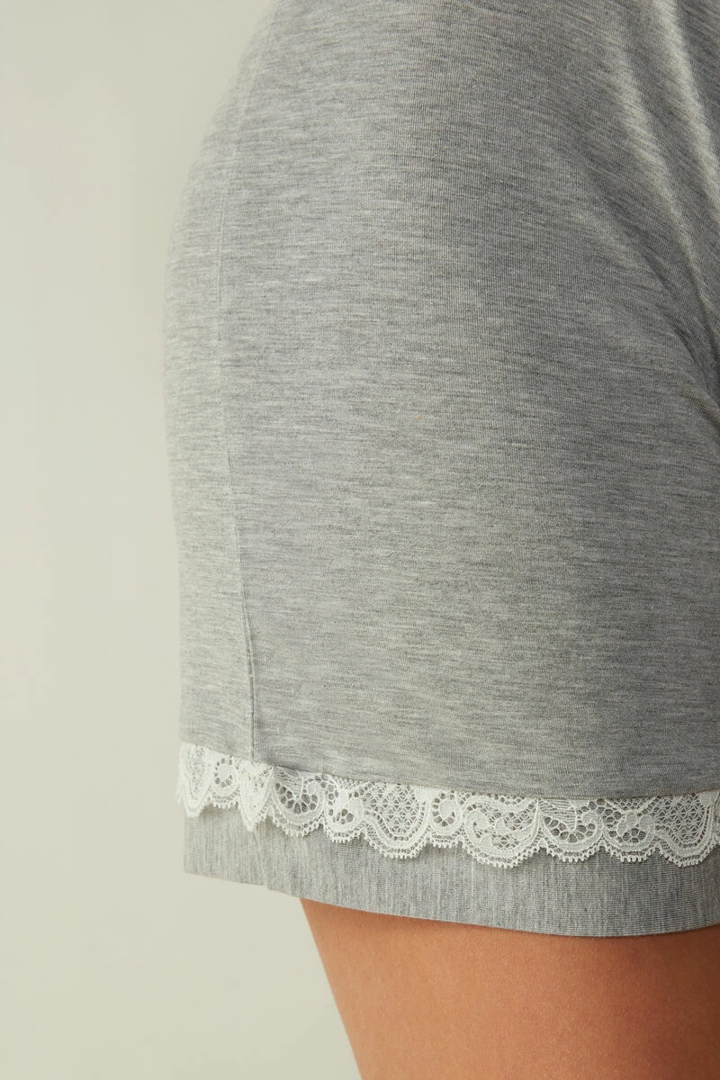 Modal Shorts With Lace Details 5 Modal Shorts With Lace Details - Image 3