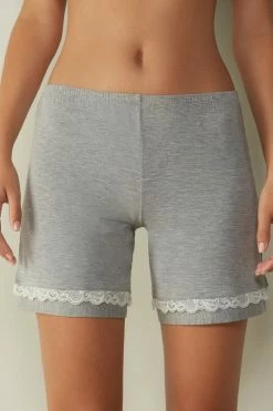 Modal Shorts With Lace Details