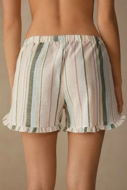 Marine Holidays Cotton And Linen Shorts 11 Marine Holidays Cotton And Linen Shorts -intimissimi shop PDC893A911I BI