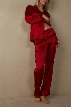 Mannish-Cut Jacket In Silk Satin 11 Mannish-Cut Jacket In Silk Satin -intimissimi shop PDL12331473 M