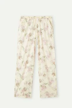 Scent Of Roses Full-Length Plain-Weave Cotton Trousers 12 Scent Of Roses Full-Length Plain-Weave Cotton Trousers -intimissimi shop PDL2484205J F