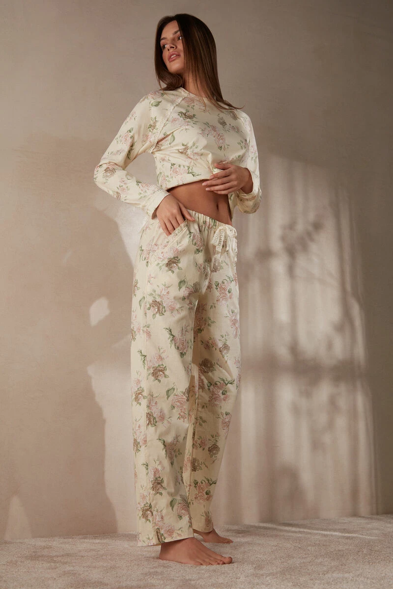 Scent Of Roses Full-Length Plain-Weave Cotton Trousers 4 Scent Of Roses Full-Length Plain-Weave Cotton Trousers - Image 2