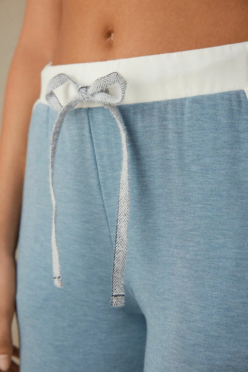 Romantic Bedroom Modal With Wool Full-Length Trousers With Contrasting Trim 6 Romantic Bedroom Modal With Wool Full-Length Trousers With Contrasting Trim - Image 4