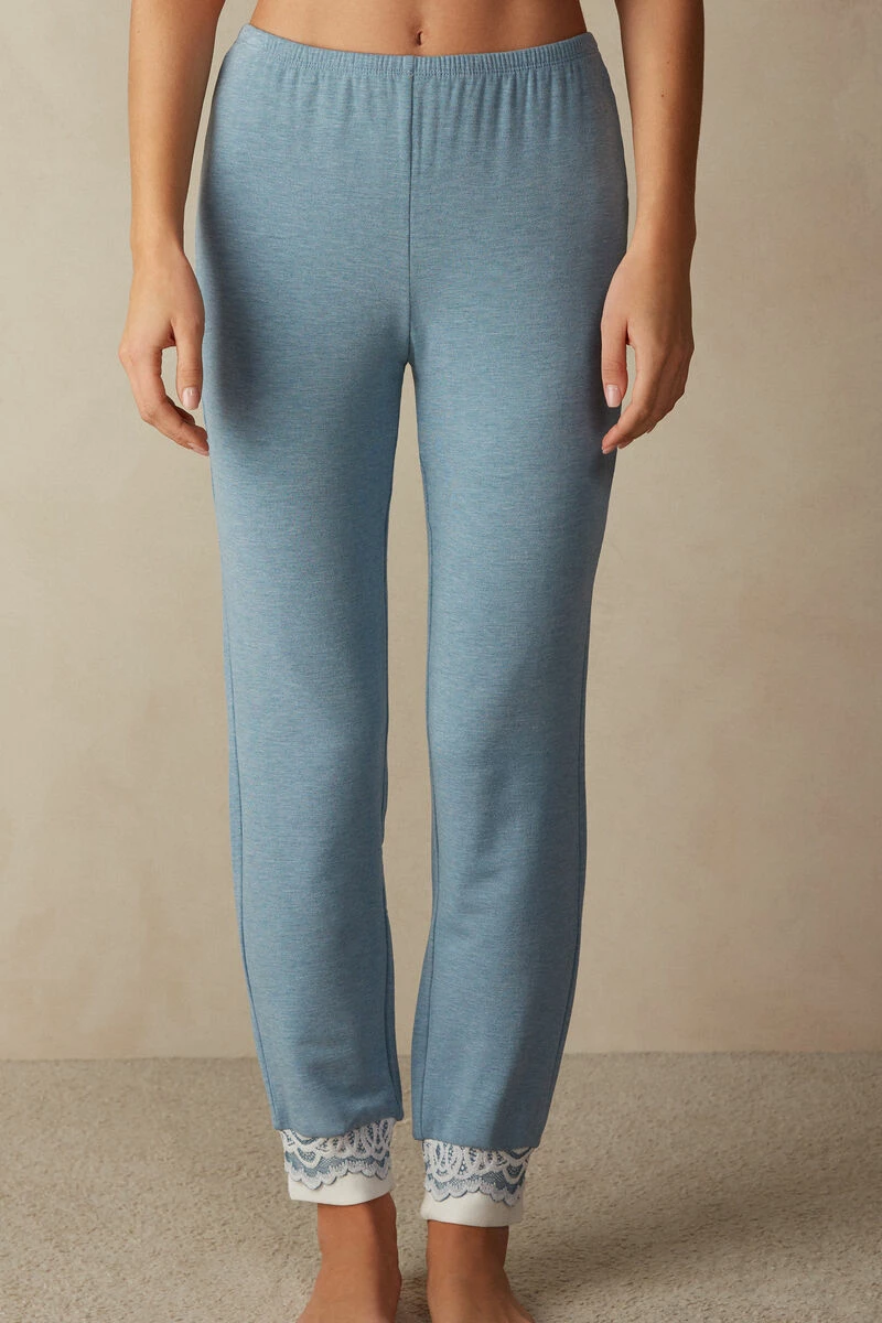Romantic Bedroom Modal With Wool Cuffed Full-Length Trousers 3 Romantic Bedroom Modal With Wool Cuffed Full-Length Trousers