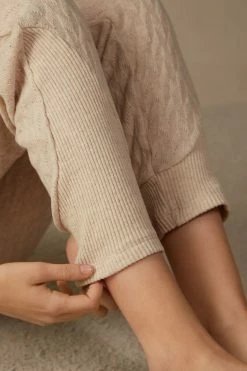 Winter Braid Full-Length Trousers With Cuffed Ankles 10 Winter Braid Full-Length Trousers With Cuffed Ankles -intimissimi shop PDL905A2106 DT1W