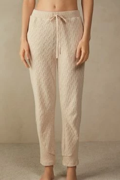 Winter Braid Full-Length Trousers With Cuffed Ankles