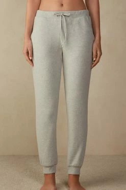 Warm Cuddles Full-Length Trousers With Cuffed Ankles