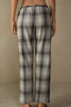 Warm Cuddles Brushed Plain-Weave Trousers 13 Warm Cuddles Brushed Plain-Weave Trousers -intimissimi shop PDL907T149J BI
