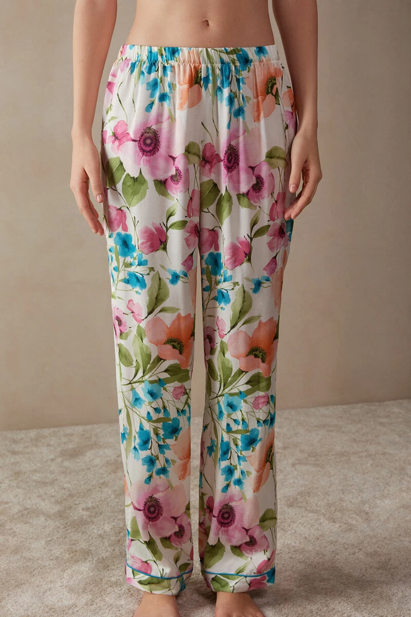 Botanical Lyrics Full-Length Satin Trousers 3 Botanical Lyrics Full-Length Satin Trousers