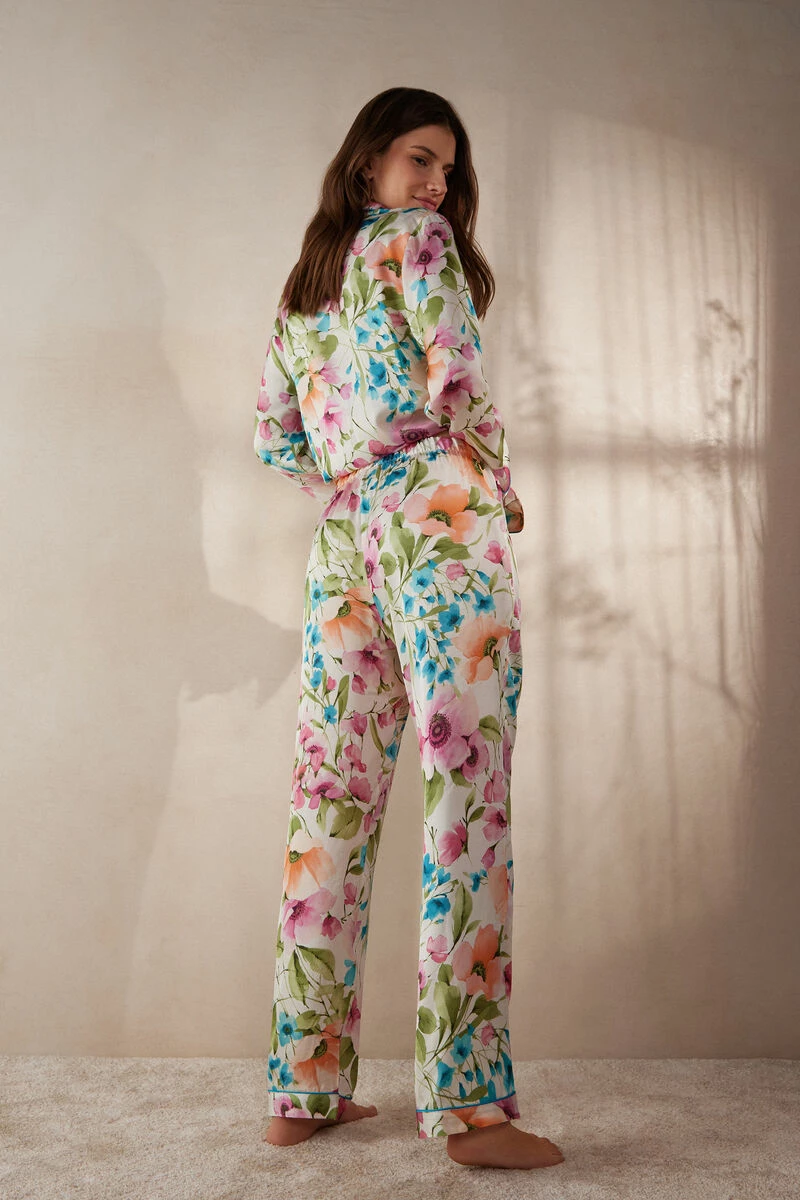 Botanical Lyrics Full-Length Satin Trousers 4 Botanical Lyrics Full-Length Satin Trousers - Image 2