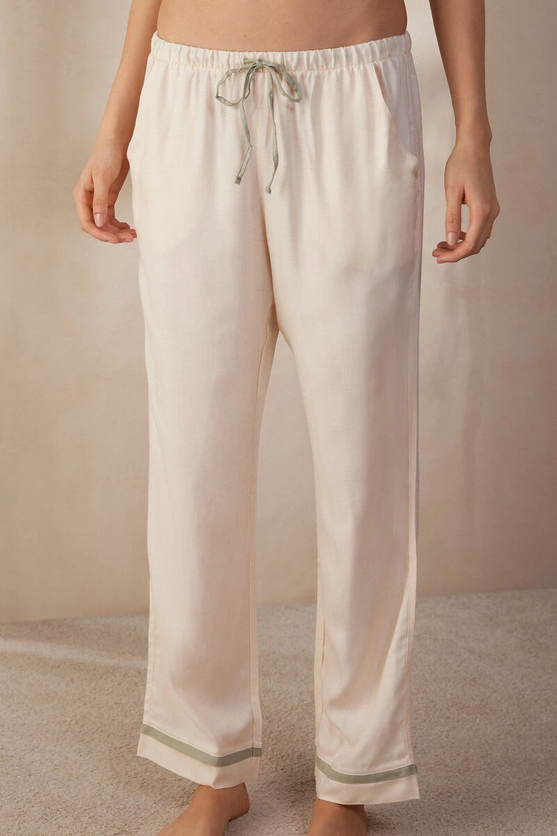Lost In Fields Full-Length Plain-Weave Modal Trousers 3 Lost In Fields Full-Length Plain-Weave Modal Trousers
