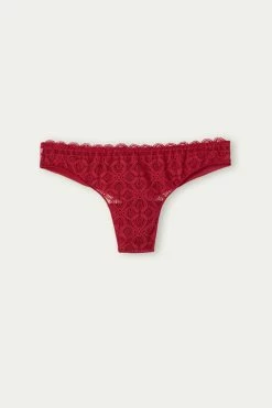 Lace And Microfibre Brazilian Briefs -intimissimi shop SBD96M1473 F