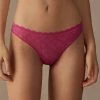 Lace And Microfibre Brazilian Briefs