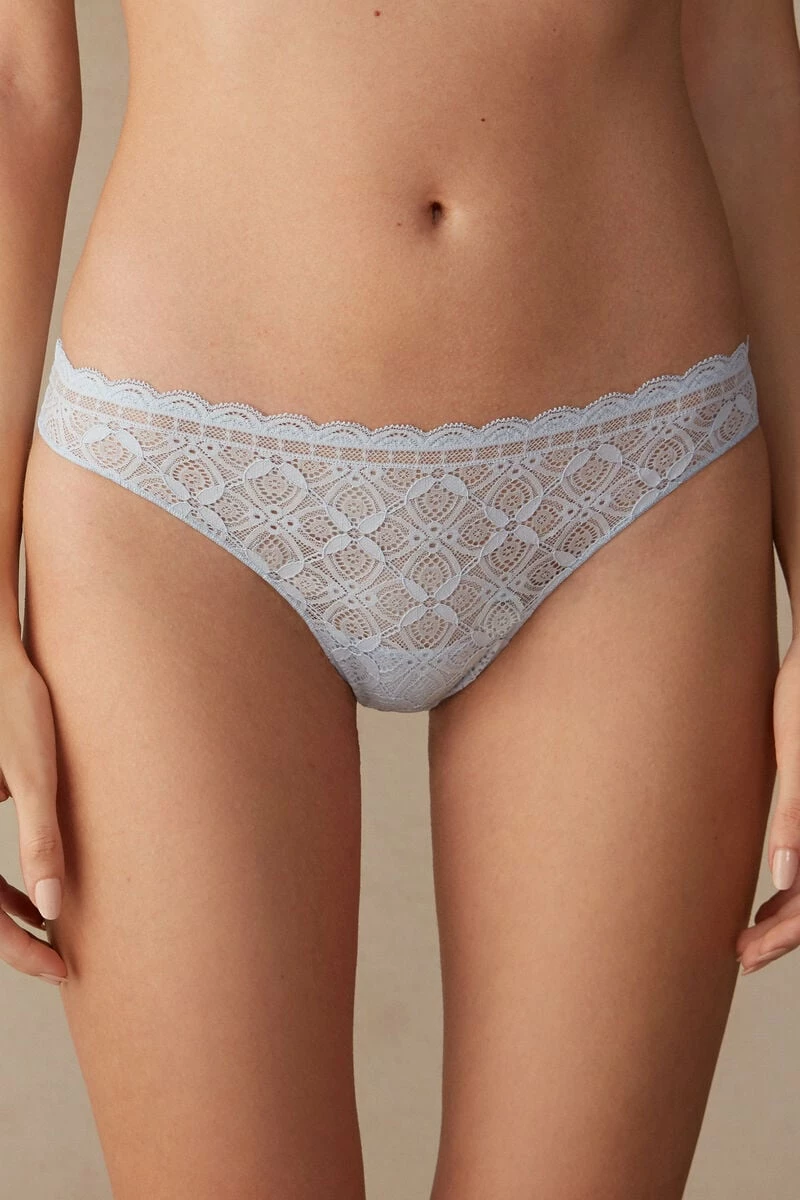Lace And Microfibre Brazilian Briefs 3 Lace And Microfibre Brazilian Briefs