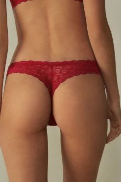 80s-Style Lace Brazilian Briefs -intimissimi shop SBD96O1473 BI