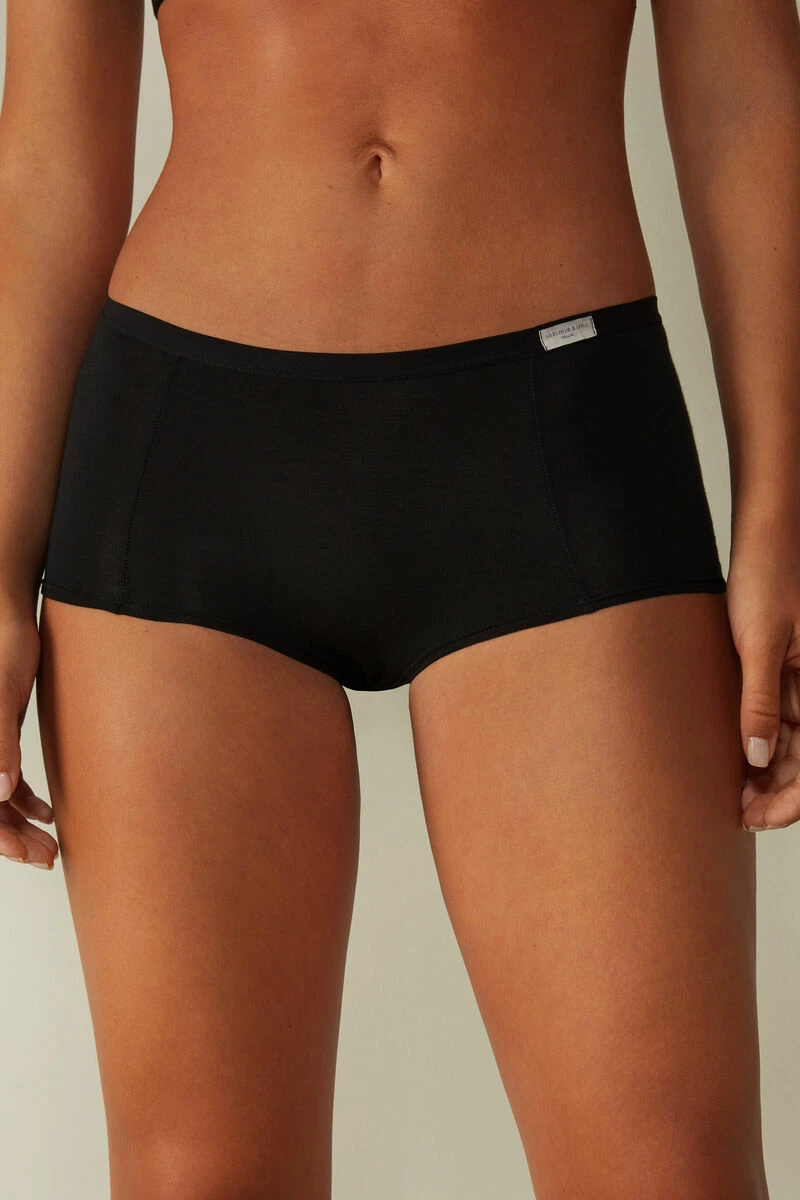Natural Cotton Boy Short Panties 3 Natural Cotton Boy Short Panties