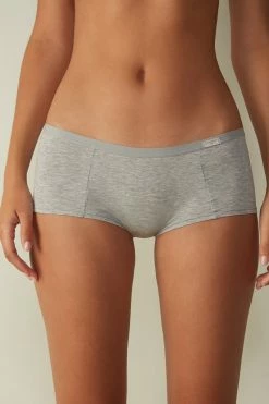 Natural Cotton Boy Short Panties