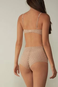 High-Rise Lace French Knickers 13 High-Rise Lace French Knickers -intimissimi shop SCD96P044 BI