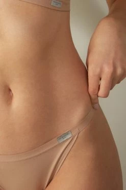Natural Cotton Briefs With Side Straps 12 Natural Cotton Briefs With Side Straps -intimissimi shop SI65F2044 DT2W