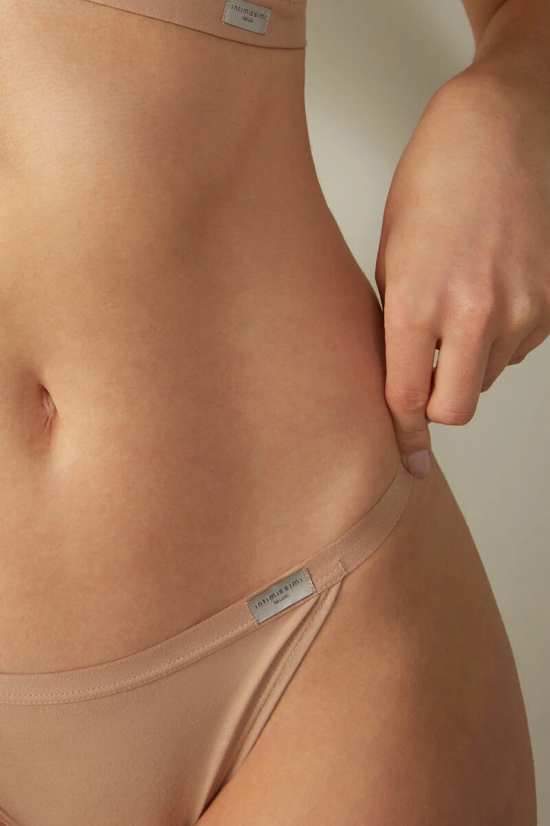 Natural Cotton Briefs With Side Straps 6 Natural Cotton Briefs With Side Straps - Image 4