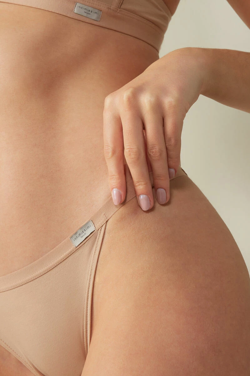 Natural Cotton Briefs With Side Straps 4 Natural Cotton Briefs With Side Straps - Image 2