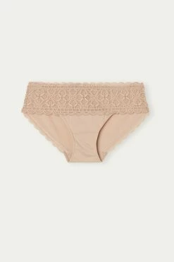 High-Rise Briefs In Lace And Cotton 14 High-Rise Briefs In Lace And Cotton -intimissimi shop SID96A044 F