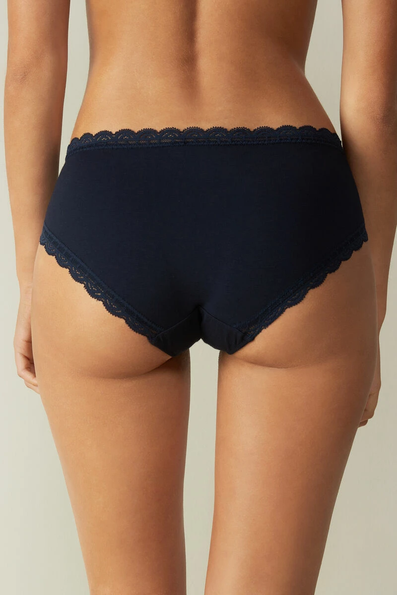 High-Rise Briefs In Lace And Cotton 7 High-Rise Briefs In Lace And Cotton - Image 5