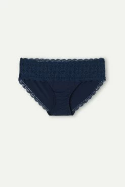 High-Rise Briefs In Lace And Cotton 14 High-Rise Briefs In Lace And Cotton -intimissimi shop SID96A1467 F