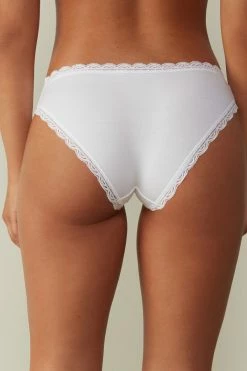 Cotton And Lace Briefs 13 Cotton And Lace Briefs -intimissimi shop SID96C001 BI