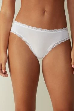 Cotton And Lace Briefs