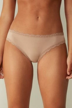 Cotton And Lace Briefs
