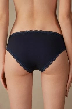Cotton And Lace Briefs 11 Cotton And Lace Briefs -intimissimi shop SID96C1467 BI