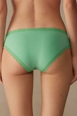 Cotton And Lace Briefs 13 Cotton And Lace Briefs -intimissimi shop SID96C218J BI