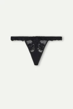 Pretty Flowers Thong With Side Straps -intimissimi shop SPD1294019 F