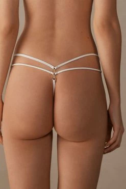 Pure Charme Thong With Side Straps -intimissimi shop SPD24882127 BI